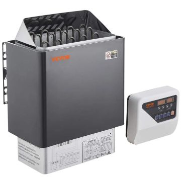 Elektriskā pirts sildītājs 8 kW, 400 V 3N, ar taimeri un digitālo kontrolieri, telpām 8–12 m³