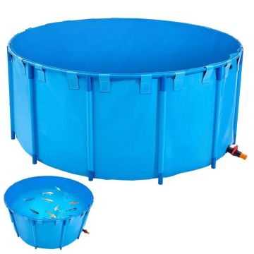 Audekla PVC zivju dīķis, 1320 galoni, apaļš, zils