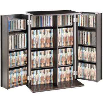 Шкаф для хранения медиафайлов, цвет эспрессо, вмещает до 576 CD/DVD дисков.