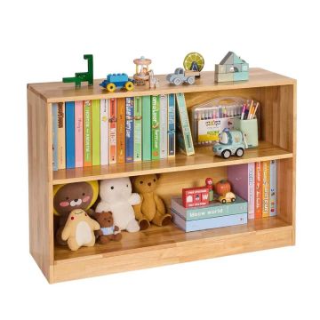 Montessori divstāvu grāmatu plaukts, 87 cm, brūns, bērnu
