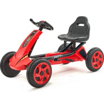 Bērnu bezceļu pedāļu gokarts, sarkans, 3-8 gadi.