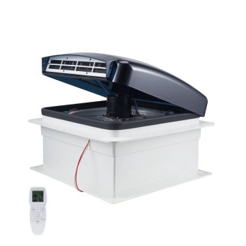 RV 14 collu 12 V reversējams ventilators ar tālvadības pulti un lietus pārsegu