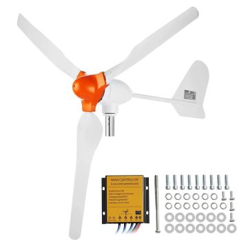 800 W vēja turbīnu ģenerators, 12 V, 3 lāpstiņas, ar MPPT kontrolieri