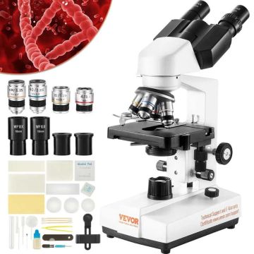 Binokulārais laboratorijas mikroskops 40X-2500X ar LED apgaismojumu