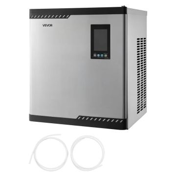Komerciāls nerūsējošā tērauda ledus automāts, 136 kg/dienā, tikai galva