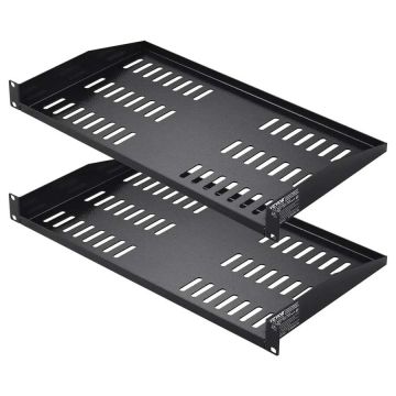 2 gab. 1U serveru plaukti, 10 collas, 23 kg, ventilējami, konsoles vai sienas stiprinājumi