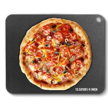 Противень для пиццы из углеродистой стали, 13,5" x 10" x 1/4", для грилей и духовок.