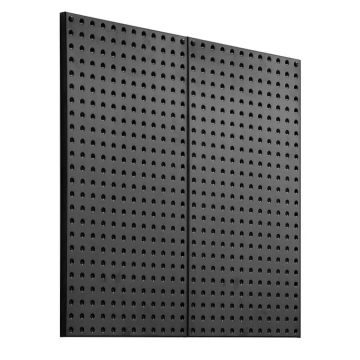 Перфорированные металлические доски 24x12 дюймов, черные, настенный органайзер, 2 шт.
