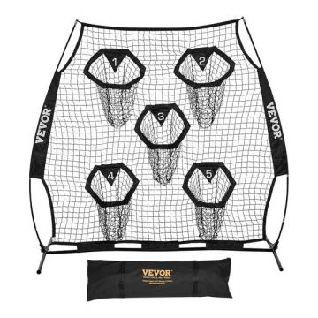 Futbola treniņu tīkls 1828,8x1828,8 mm ar 5 mērķa kabatām