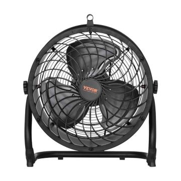14 collu industriālais grīdas ventilators, 3 ātrumi, metāla, regulējams 360° leņķī