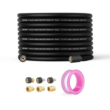 Шланг для мойки высокого давления, 30,5 м, 6,35 мм, латунная резьба M22-14 мм.