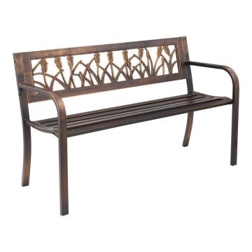 Āra sols, 127 cm, metāla rāmis, PVC atzveltne, bronzas krāsā