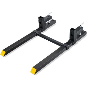 Palešu dakšas traktoram, 907,2 kg, 109,2 cm, ar skavām un stabilizatoru