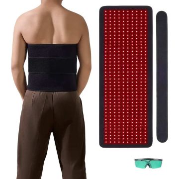 Sarkanās gaismas terapijas paklājiņš ķermenim, 400 LED gaismas, 2 viļņi