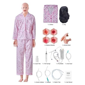 Medmāsu apmācības PVC manekens, dabiska izmēra, vīrietis/sieviete