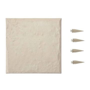 Dekoratīvie dārza pakāpieni plastmasas 39,5x39,5 cm, bēši (4 gab.)