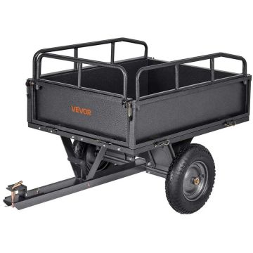 Dārza piekabe 10 kubikpēdas, 227 kg, tērauda, ​​ar 14 collu riepām, ATV un UTV