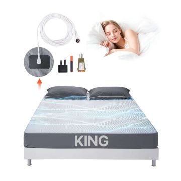 Zemējuma palags, King izmēra, 95% kokvilna, sudraba šķiedra, pelēks, ar vadu un testeri