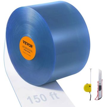 Aizkars lentītēm PVC durvīm, 2499 x 30,5 cm, caurspīdīgs