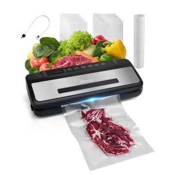 Vakuuma pārtikas iepakošanas mašīna, 120 W, automātiska, kompakta, 7 vienā
