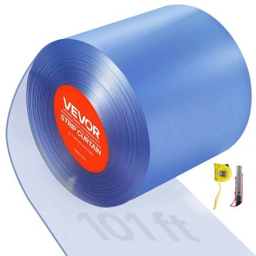 Caurspīdīgas PVC lentes aizkariem 30,8 m x 30,5 cm plastmasas durvju lentes