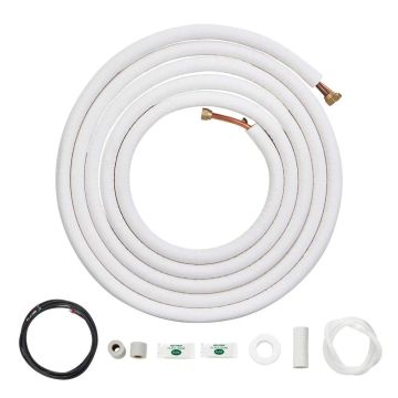 25 pēdu vara cauruļu komplekts HVAC sistēmām, 6,4–12,7 mm, izolācija