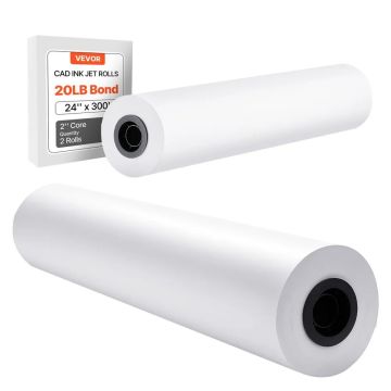 Platformāta plotera papīra rullis, 609,6 mm x 91,4 m, 2 gab., 80 GSM, CAD rasējumiem