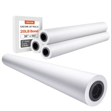 Platformāta 36 collu x 150 pēdu plotera papīrs, 4 ruļļi, CAD rasējumiem
