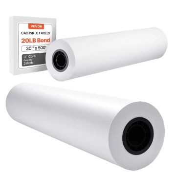 Platformāta plotera papīrs, 762 mm x 152,4 m, 2 ruļļi, 80 GSM, CAD un arhitektūras rasējumiem