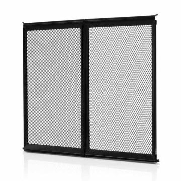 RV durvju aizsargs ar alumīnija režģi, 571,5x508 mm, melns