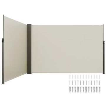Izvelkama sānu markīze, 79x236 cm, bēša, ūdensnecaurlaidīga, UV 30+