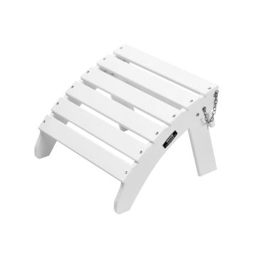 Adirondack pufs, balts, HDPE plastmasa, salokāms, laikapstākļu izturīgs, 17,7 x 19,7 x 13,8 collas