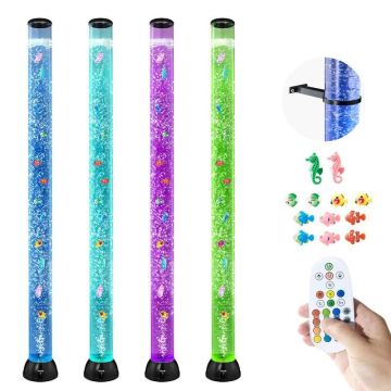 Sensora akvārija lampa burbuļu caurulēm, 16 krāsas, 150 cm