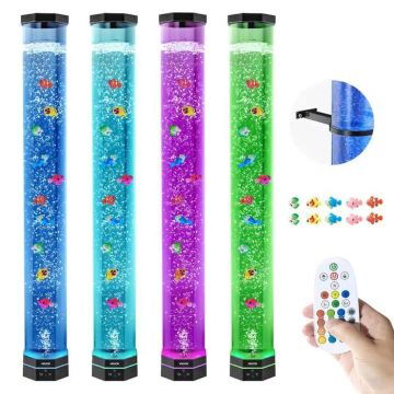 Sensorā burbuļcaurules akvārija lampa, 16 krāsas, 1 m