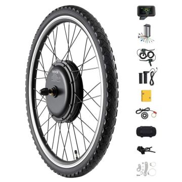 1000 W elektriskā velosipēda pārveidošanas komplekts, 48 ​​V, 26 collu priekšējo riteņu motors