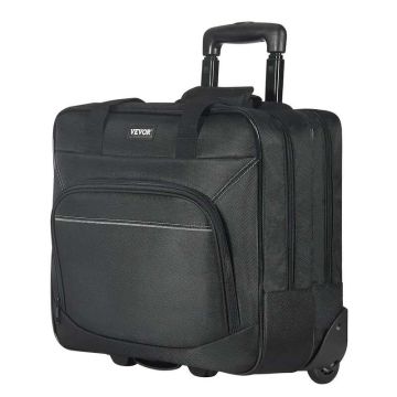 Klēpjdatora soma ar riteņiem, 15,6", melna