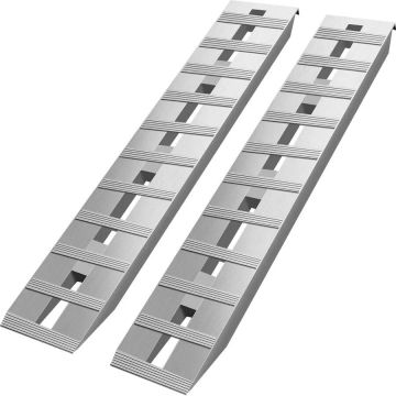 Alumīnija piekabes rampas 152,4x30,5 cm, 2721,6 kg, pāris ar āķiem