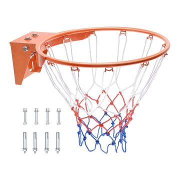 Basketbola grozs, Q235 tērauds, 18 collas, piekarināms, paredzēts lietošanai iekštelpās un ārā