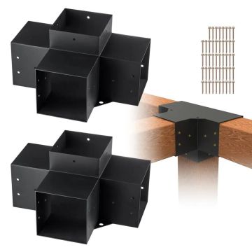 Pergolas kronšteinu komplekts 15x15 cm, 2 gab., koka stūri ar 4 režīmiem