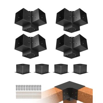 Комплект кронштейнов для перголы 6x6 дюймов, 4 шт., угловые деревянные кронштейны.