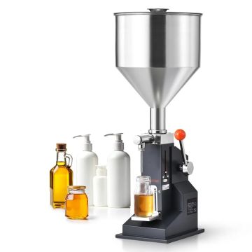 Manuāla nerūsējošā tērauda šķidruma iepildīšanas mašīna, 5-50 ml