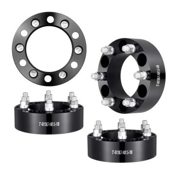 Проставки для колесных адаптеров, 2 дюйма, отверстие 108 мм, шпильки M14, черные, 4 шт.