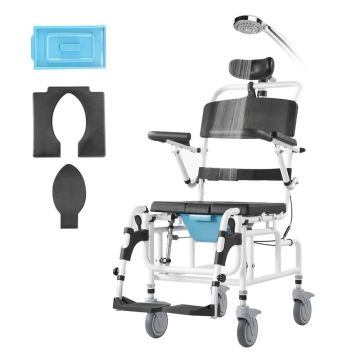 Dušas ratiņi cilvēkiem ar invaliditāti, 44,5 cm, alumīnijs