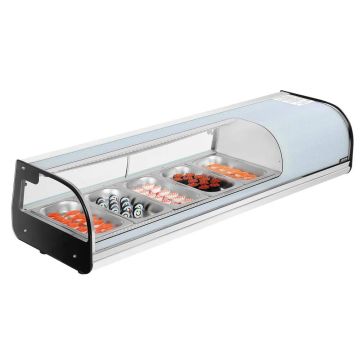 Suši vitrīnas ledusskapis, 52 l, LED apgaismojums, temperatūras kontrole