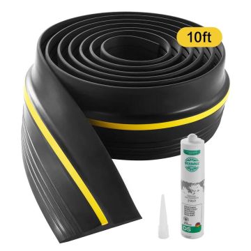 Garāžas durvju PVC blīvējuma lente, 10 pēdas, melna, laikapstākļiem izturīga