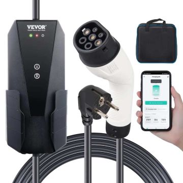 Pārnēsājama elektromobiļu uzlādes stacija 3,7 kW, 16A, 8,6 m kabelis, IP66