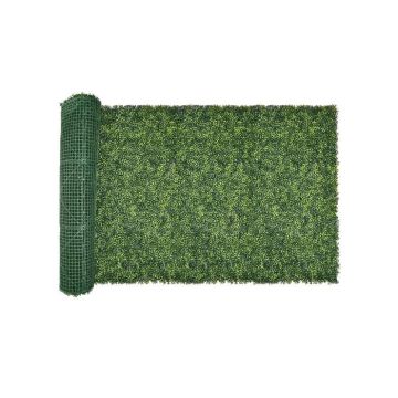 Mākslīgās zāles sienas paneļi 40x120 collas, zaļš dzīvžoga ekrāns dārzam