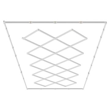 LED garāžas griestu gaismekļi 88000LM 6500K, kvadrātveida, vēsi balta krāsa