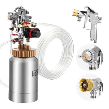 Spiediena krāsas smidzinātājs 2 l, 2 smidzināšanas pistoles, 1,8 mm un 3 mm, 3 m šļūtene