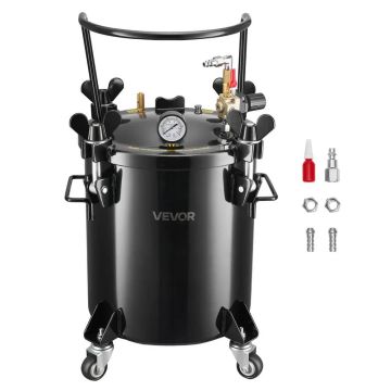 Spiediena krāsas tvertne, 20 l, tērauda, ​​ar trim savienojumiem